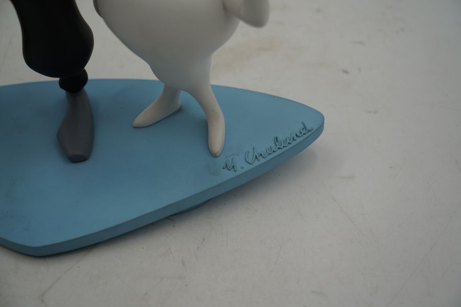 Artwork by Yves Chaland, Stéphane Saint-emett, Chaland sur la terrasse, portant une étiquette avec la justification /250 au revers, Made of Polychrome