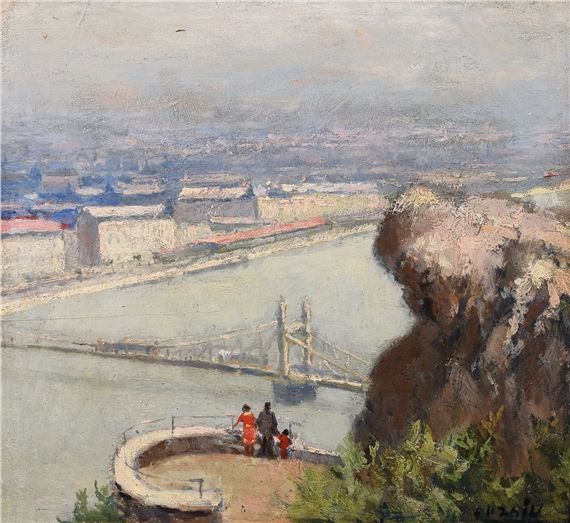 Budapesti látkép a Szabadság híddal by Ödön Guzsik