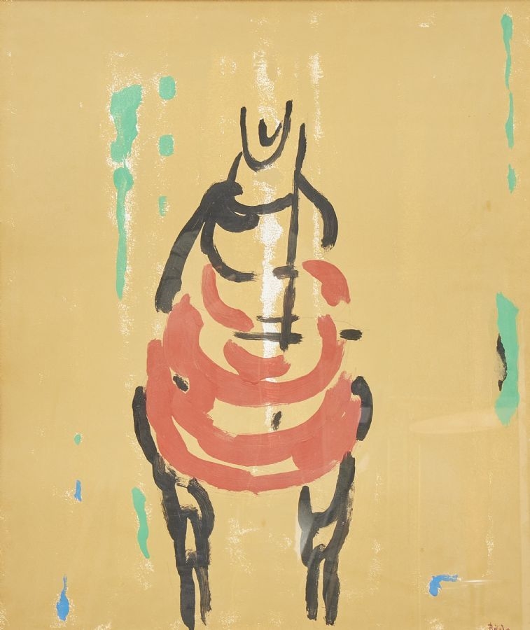 Artwork by Max Bilde, Sweden. Signed, Made of mixed media