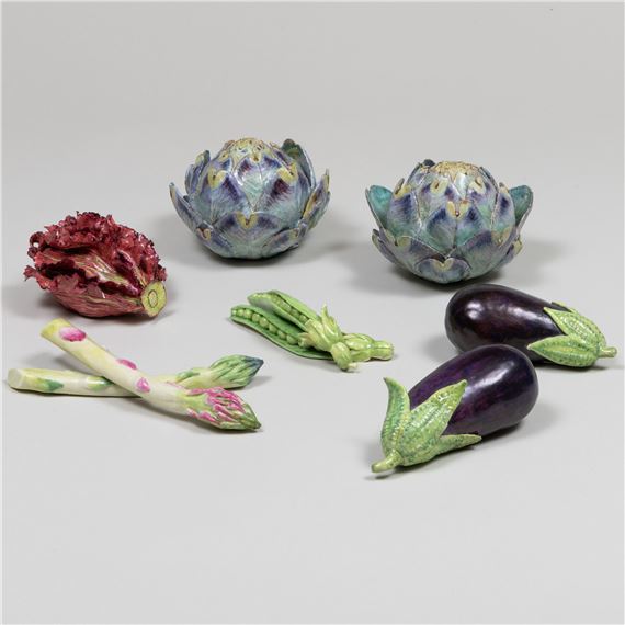 Group of Eight Lady Anne Gordon Porcelain Models of Vegetables by Anne Gordon