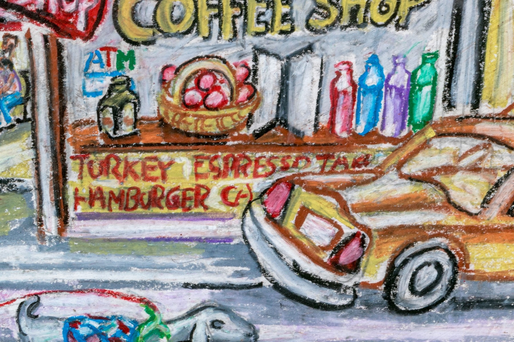 Peter Zonis | New York Figural Street Scene With Coffee Shop | MutualArt