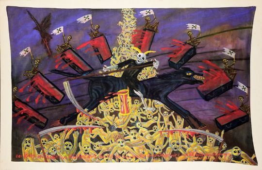 Der Krieg als kollektive Höllenfahrt by Blalla W. Hallmann, (19)82