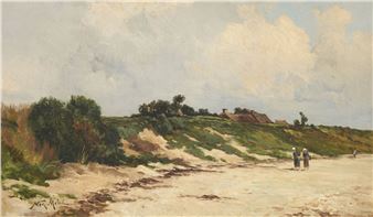 Krajolik sa seljankama [1878.-1880 - Nikola Mašić