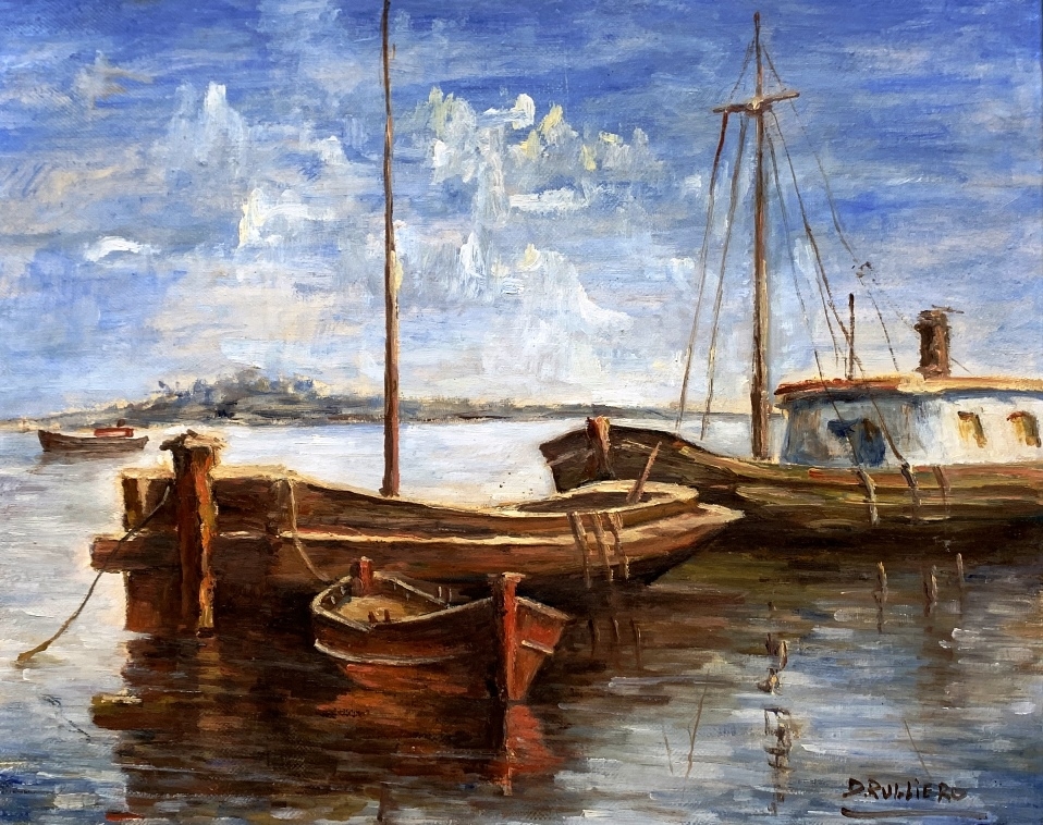 Daniel Ruggiero | Barcas en la bahía de Montevideo | MutualArt