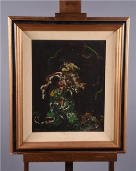 Lipa DROJEVIC-LIPA dit LIPA (1907-1976). « Composition ». Huile sur panneau signée en bas à gauche et datée 1949. (48 x 38 - Lipa Drojevic