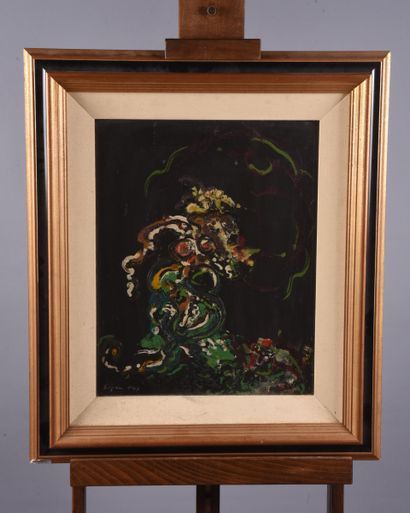 Lipa DROJEVIC-LIPA dit LIPA (1907-1976). « Composition ». Huile sur panneau signée en bas à gauche et datée 1949. (48 x 38 - Lipa Drojevic