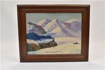 Paysage enneigé - Joseph Pavis D'Escurac