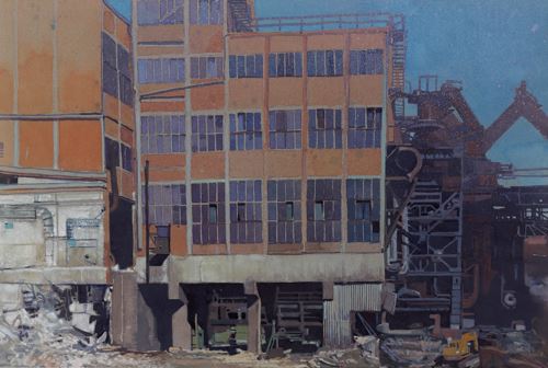 Die Demontage des Neunkircher Eisenwerks by Dietmar Gross, 1986