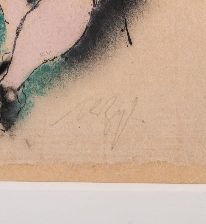 Artwork by Richard Ziegler, Richard Ziegler "Im Cafe" Mixed Media, 1927, Made of Mixed Media on Rice Paper, 1927, oil pastel and ink