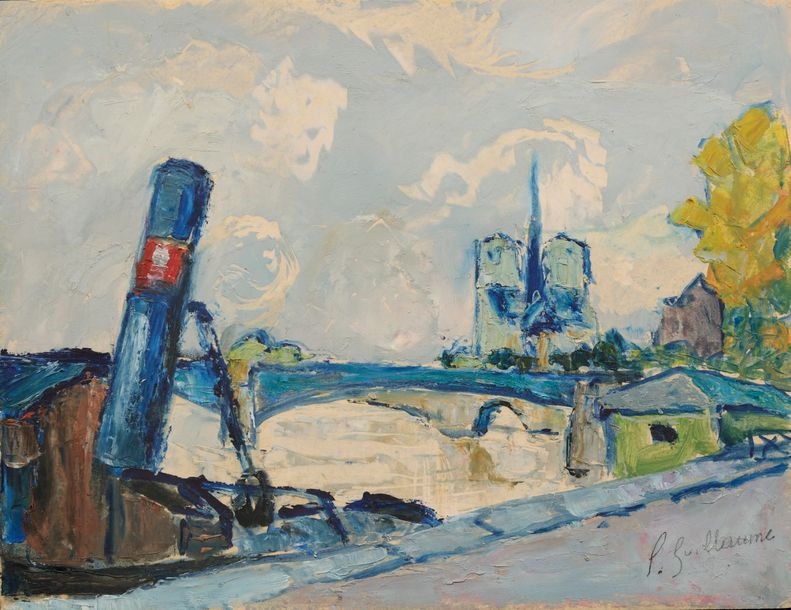 Artwork by Paul Guillaume, Notre-Dame de Paris, Made of Gouache on paper