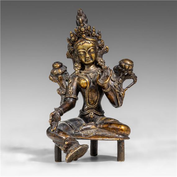 A Nepalese bronze figure of a Tara by Nepalese School