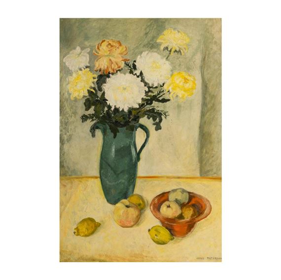 Jane Peterson | American School: Still Life with Flowers and Fruit ...