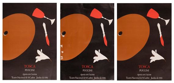 Cartaz para a ópera Tosca de G. Puccini by Nikias Skapinakis