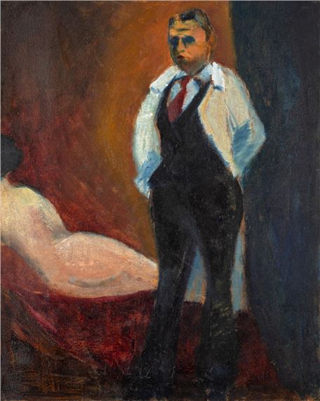 "Selbstporträt im Atelier", 1911.