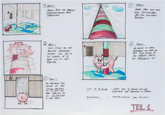 "Toy Story - Sparkassenentwurf". by Tobias Rehberger, 1966