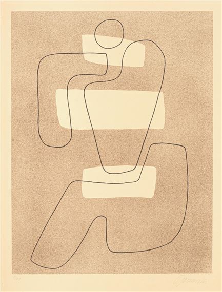 "Linienfigur mit hellen Flächen", 1934.
