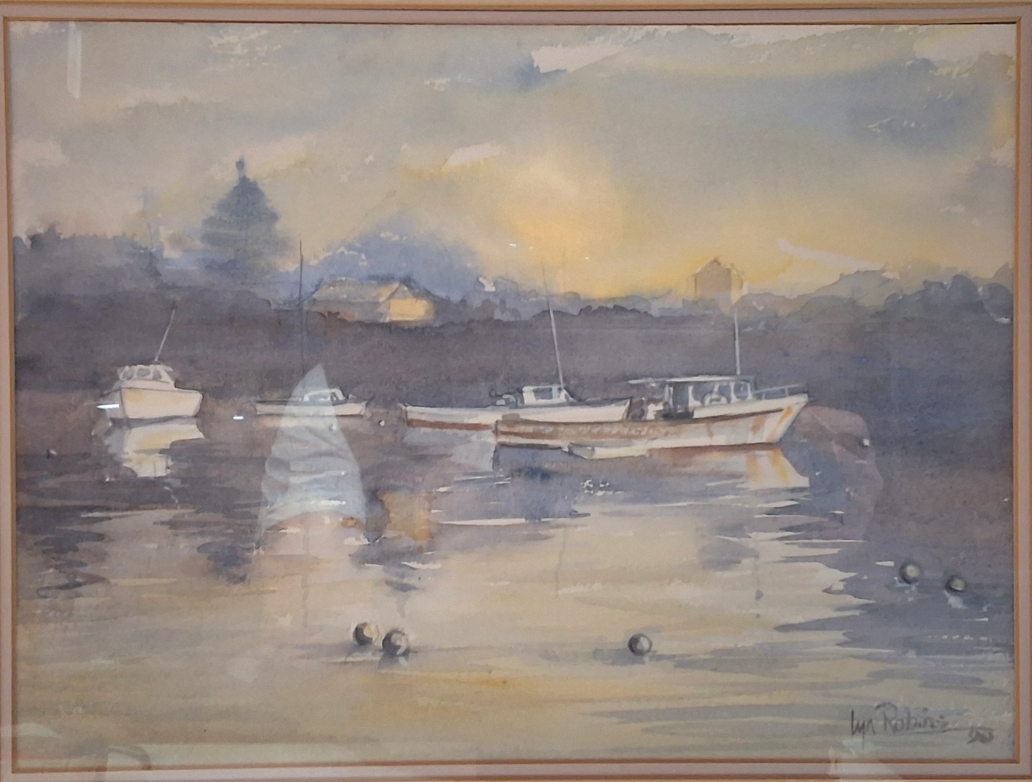 Artwork by Lyn Robins, Evening on Lake Butler, Made of Watercolour