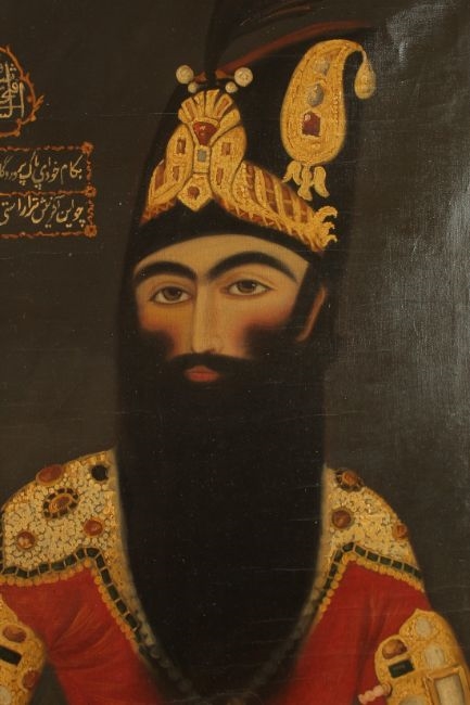 Artwork by Persian School, FATH ALI SHAH, Made of OIL ON CANVASS