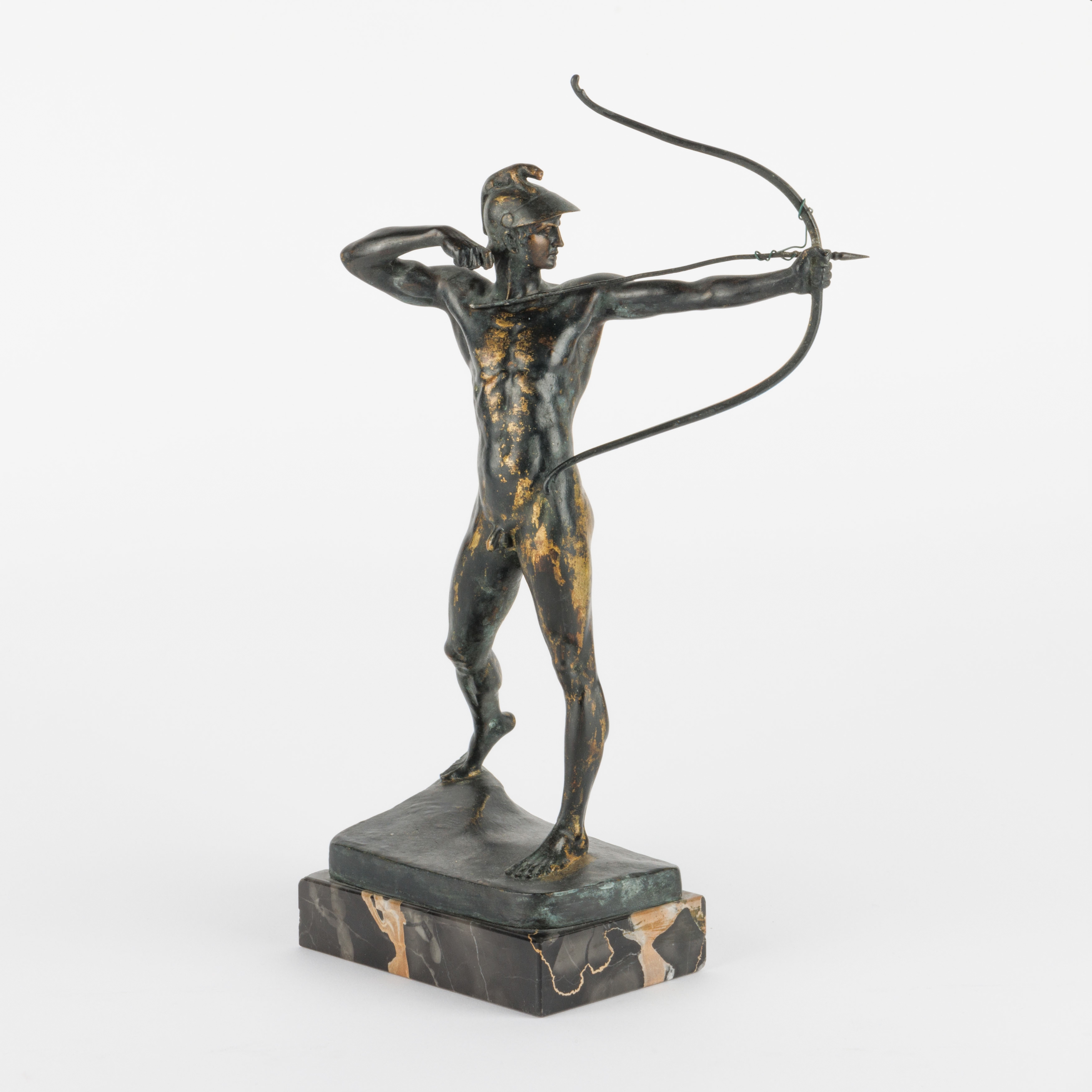 Artwork by Ernst Moritz Geyger, A bronze sculpture of an archer, Made of bronze sculpture