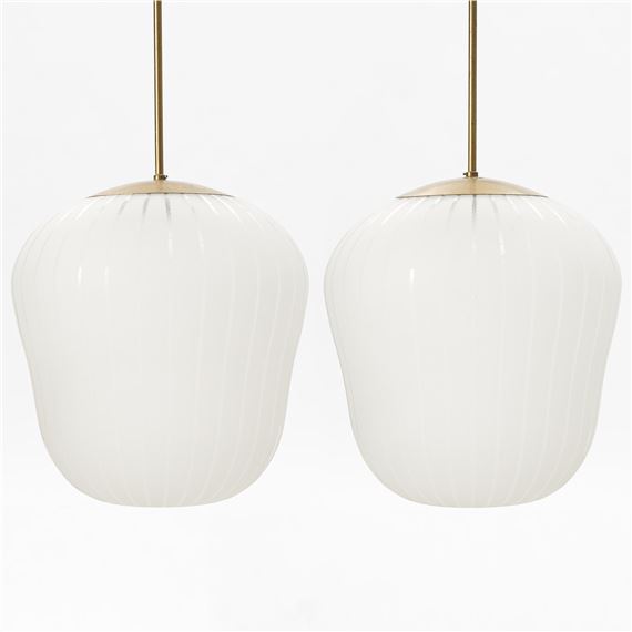 a pair of ceiling lamps model "11335B", Arvid Böhlmarks Lampfabrik, 1940s