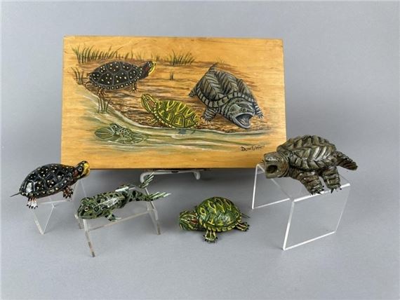 Dean Steffen | Spearing Decoy Set: Snapping turtle; Box turtle