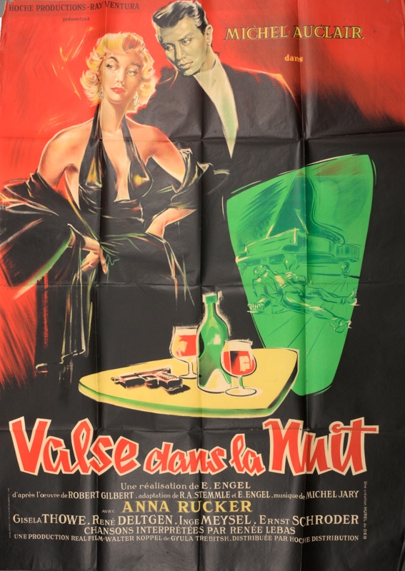Artwork by Hurel de Deb, Valse dans la nuit (1952), Une réalisation de Erich Engel, Made of POSTERS