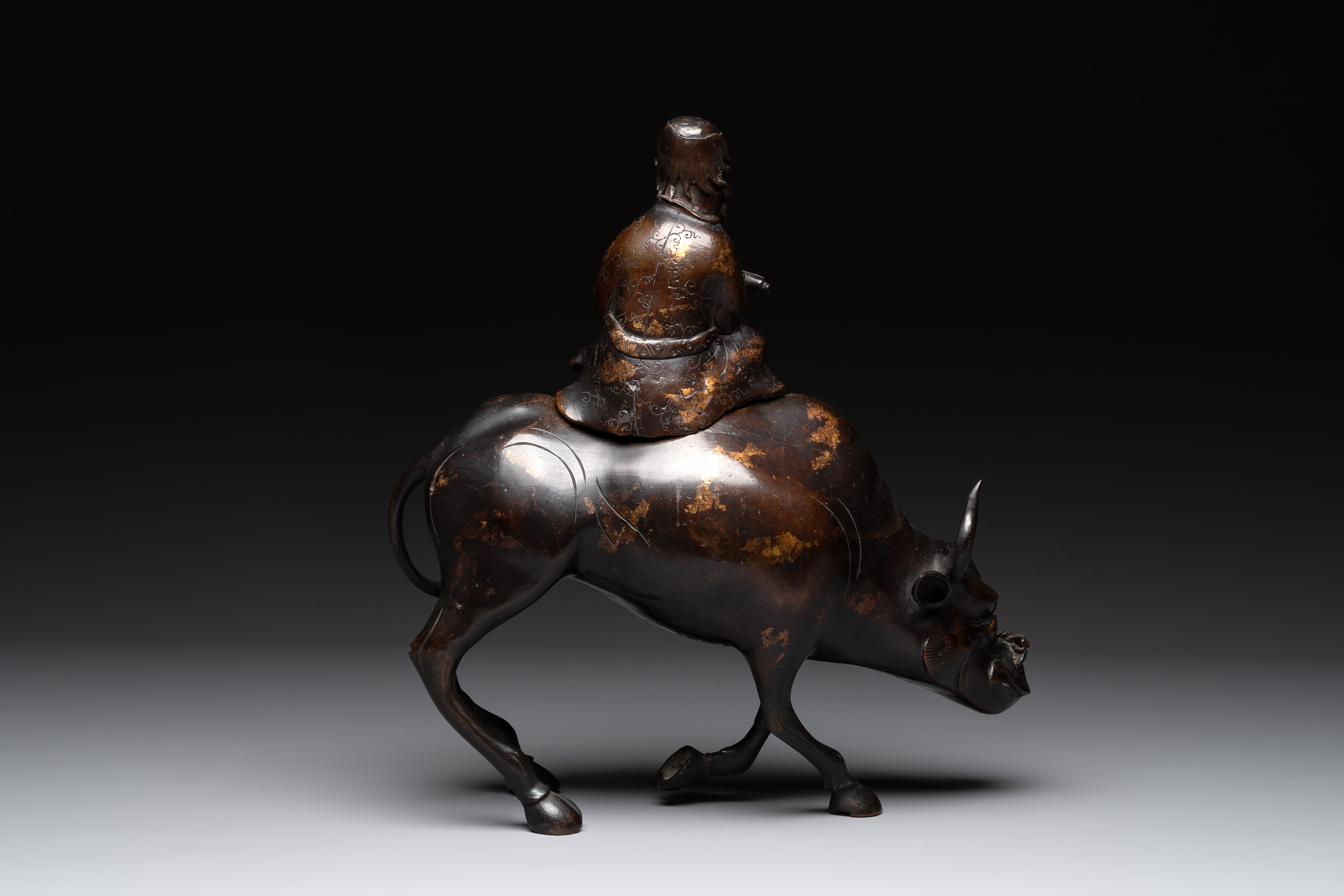 Chinese School, 19th Century | A Chinese gold-splashed bronze incense ...