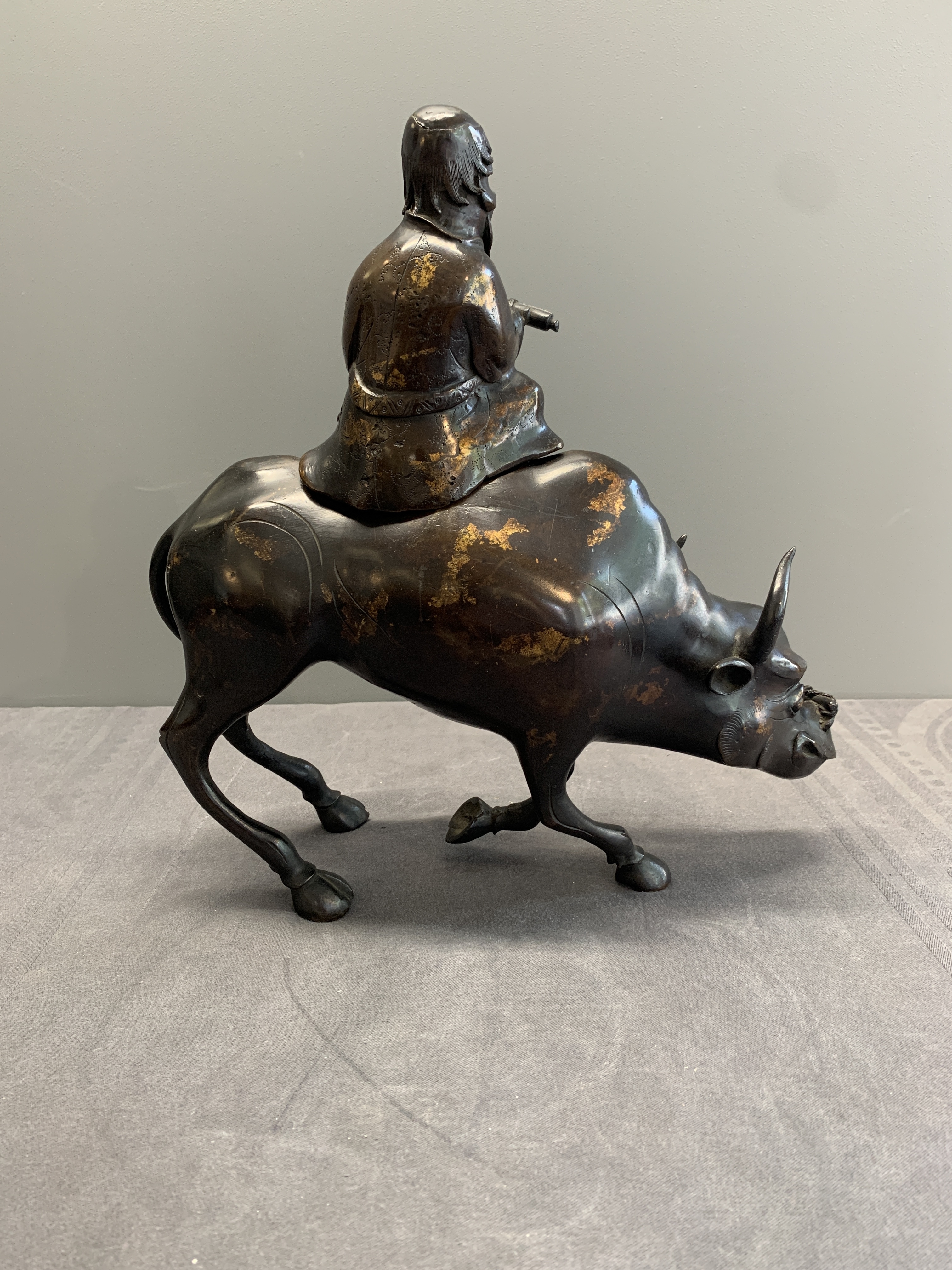 Chinese School, 19th Century | A Chinese gold-splashed bronze incense ...