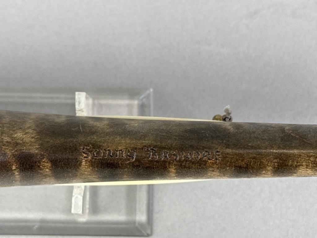 Artwork by Sonny Bashore, Hand Carved Jigging Stock