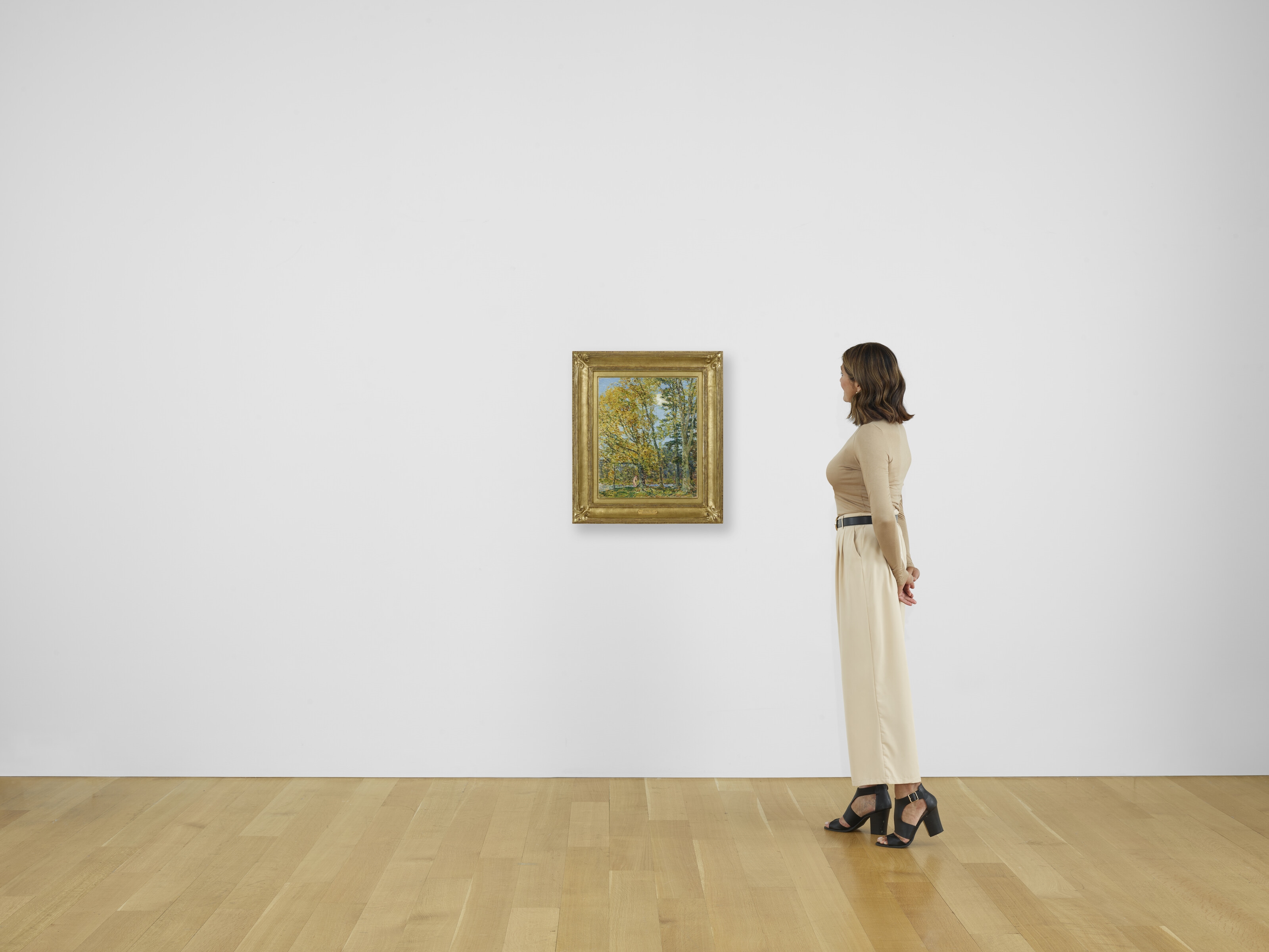 Artwork by Childe Hassam, The Bather, Made of oil on canvas