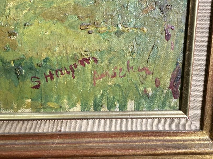 Artwork by S. Hayem, French cemetery, Made of Oil on canvas