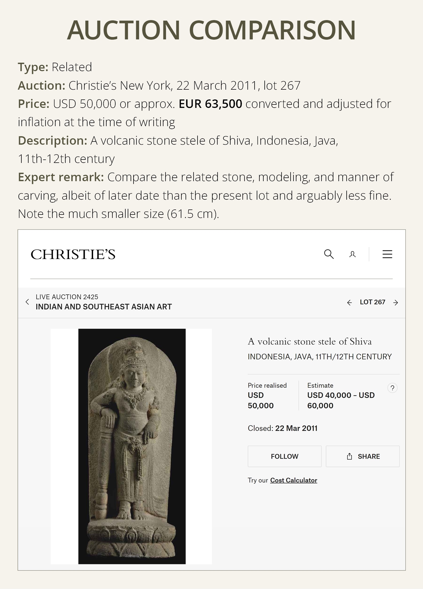 Artwork by Indonesian School, 9th Century, A VOLCANIC STONE RELIEF DEPICTING SHIVA MAHADEVA, CENTRAL JAVA, 9TH CENTURY, Made of sculpture