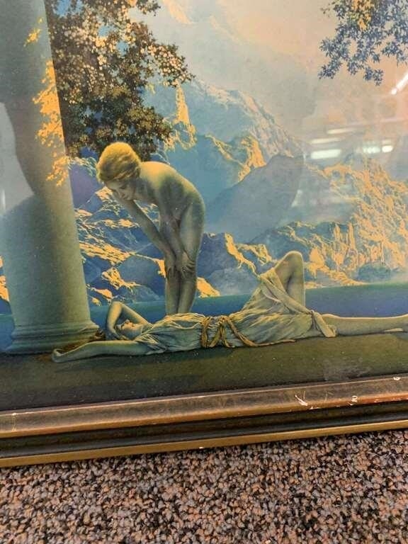 Artwork by Maxfield Parrish, Vintage Maxfield Parrish Print, Daybreak, Made of Print