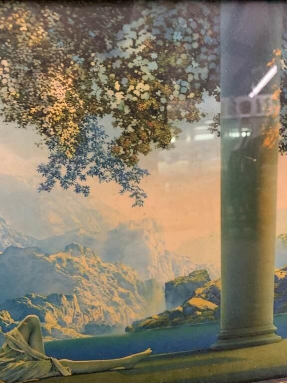 Artwork by Maxfield Parrish, Vintage Maxfield Parrish Print, Daybreak, Made of Print