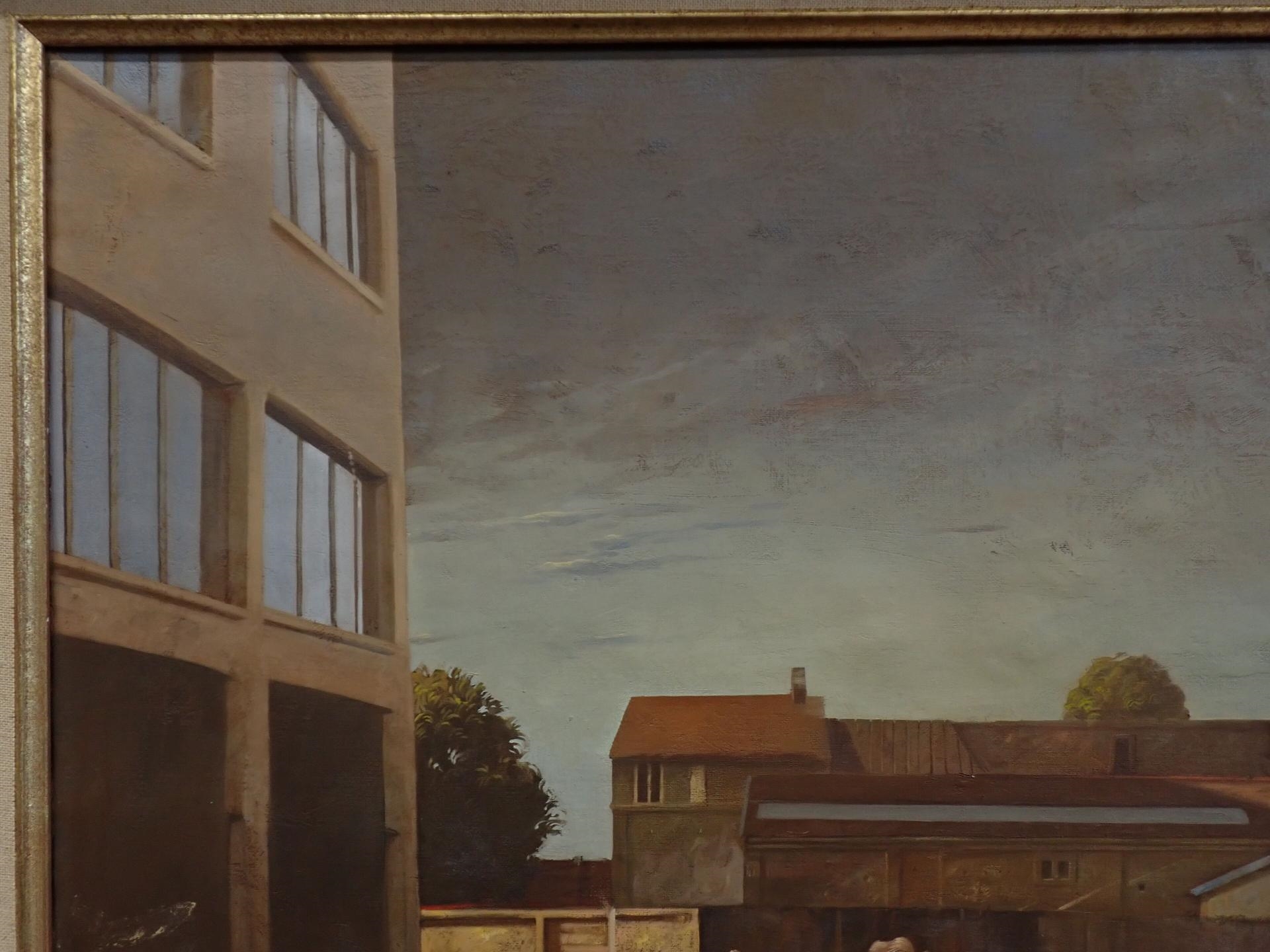 Artwork by Francois Bard, François (né en 1959) : La sortie de l'usine, Made of Huile sur toile