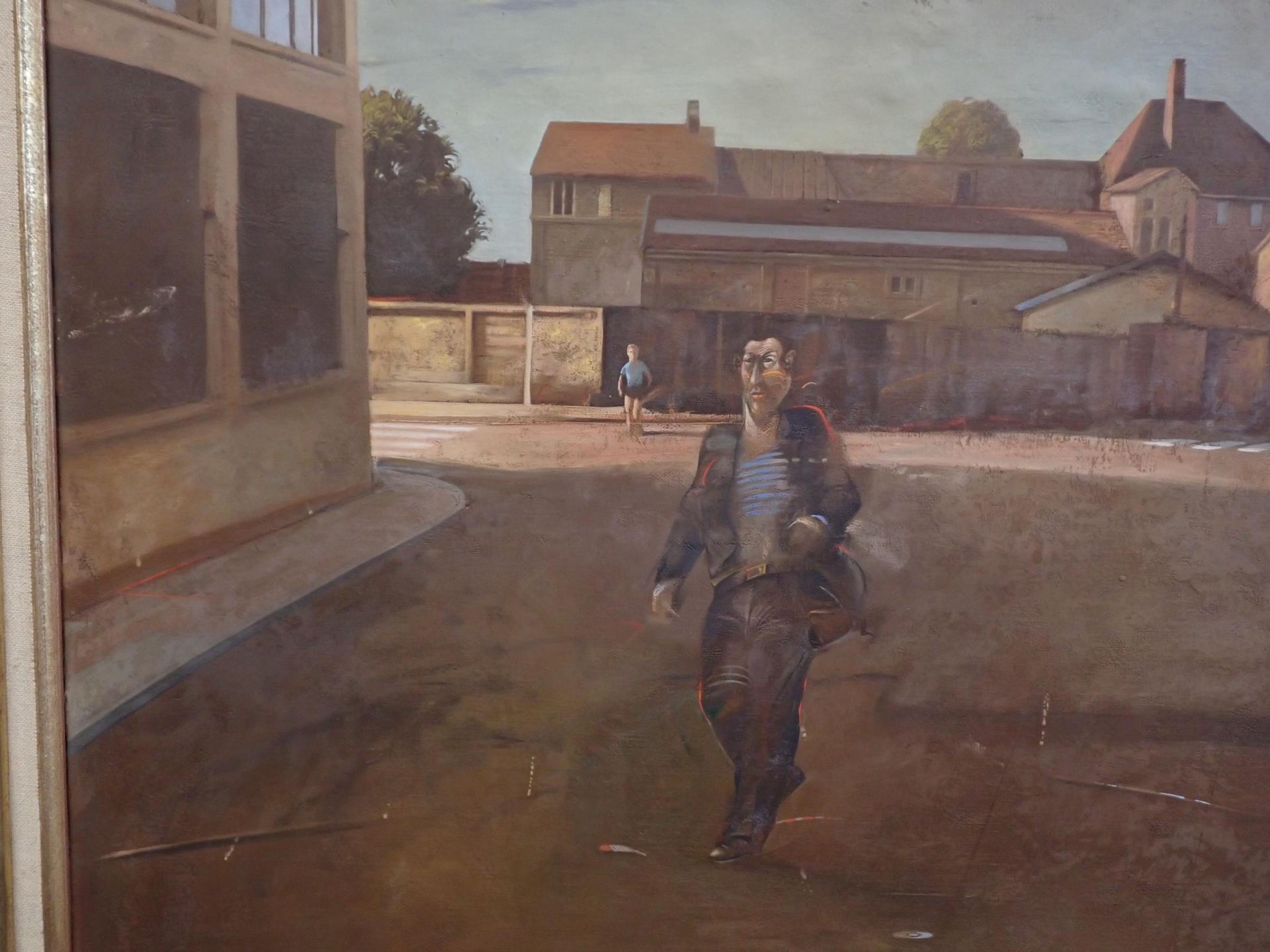 Artwork by Francois Bard, François (né en 1959) : La sortie de l'usine, Made of Huile sur toile
