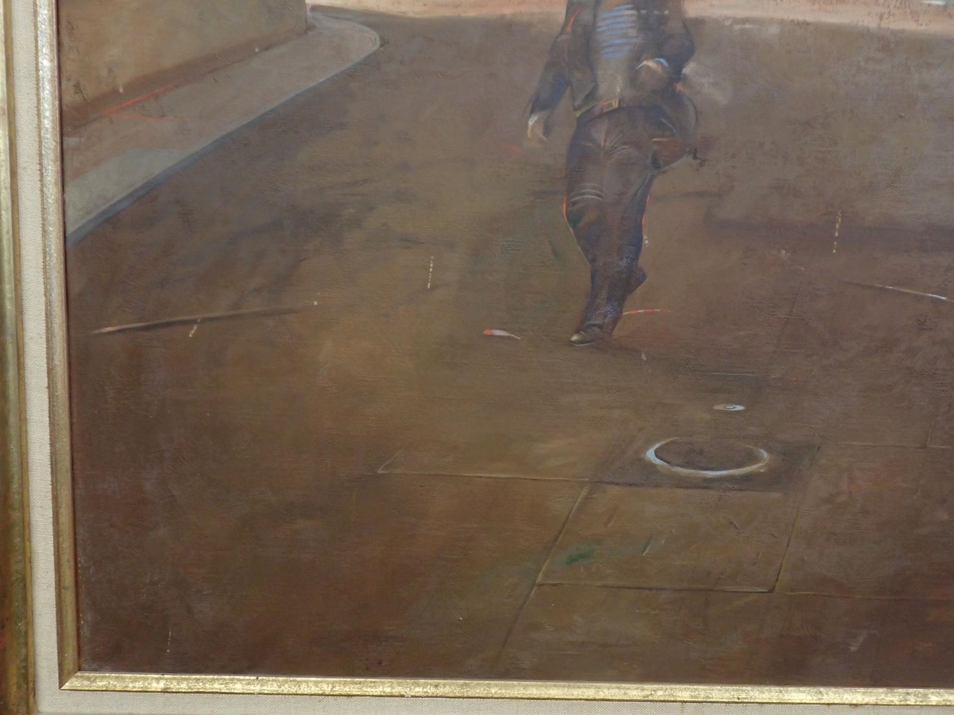 Artwork by Francois Bard, François (né en 1959) : La sortie de l'usine, Made of Huile sur toile