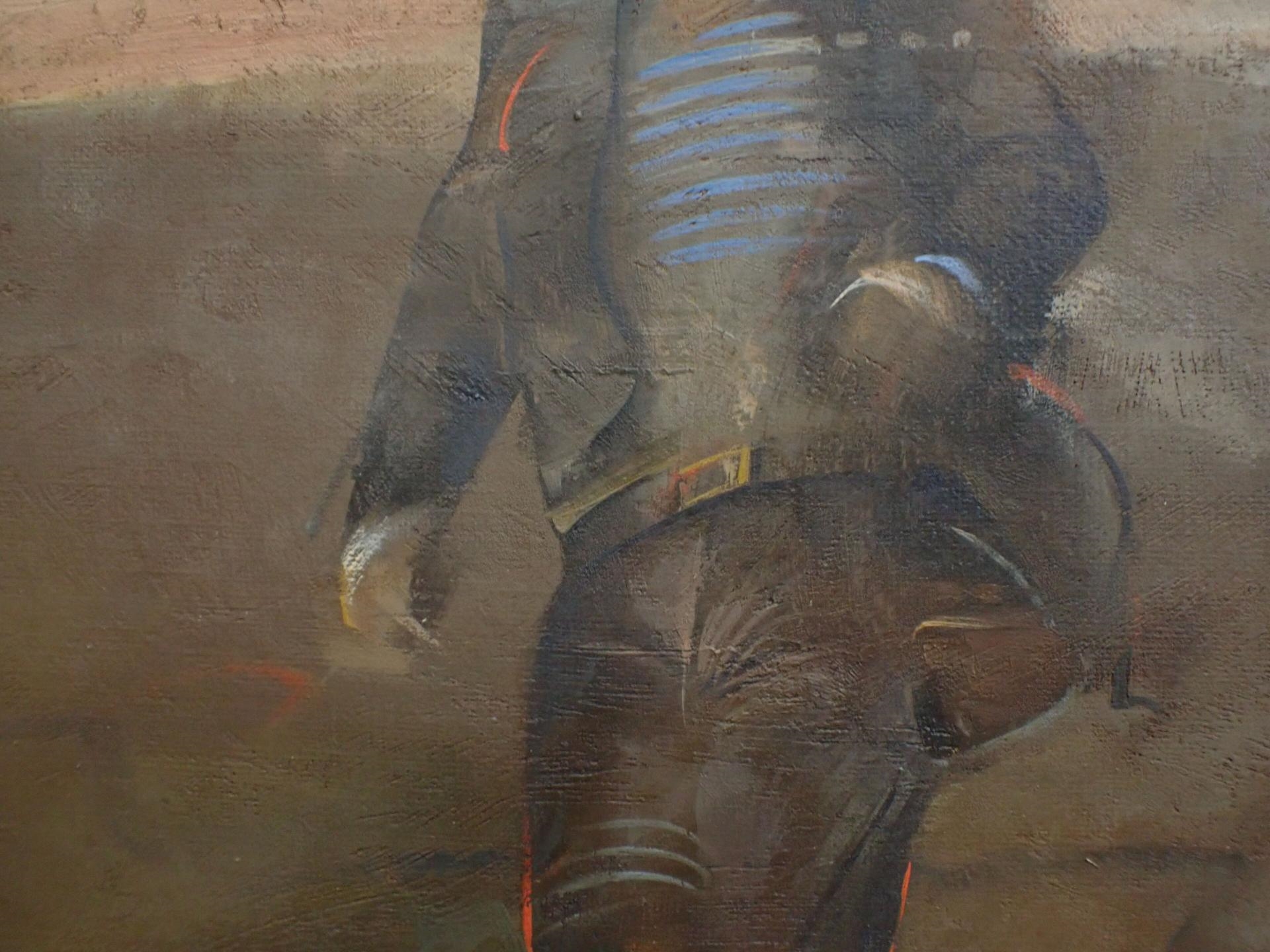 Artwork by Francois Bard, François (né en 1959) : La sortie de l'usine, Made of Huile sur toile