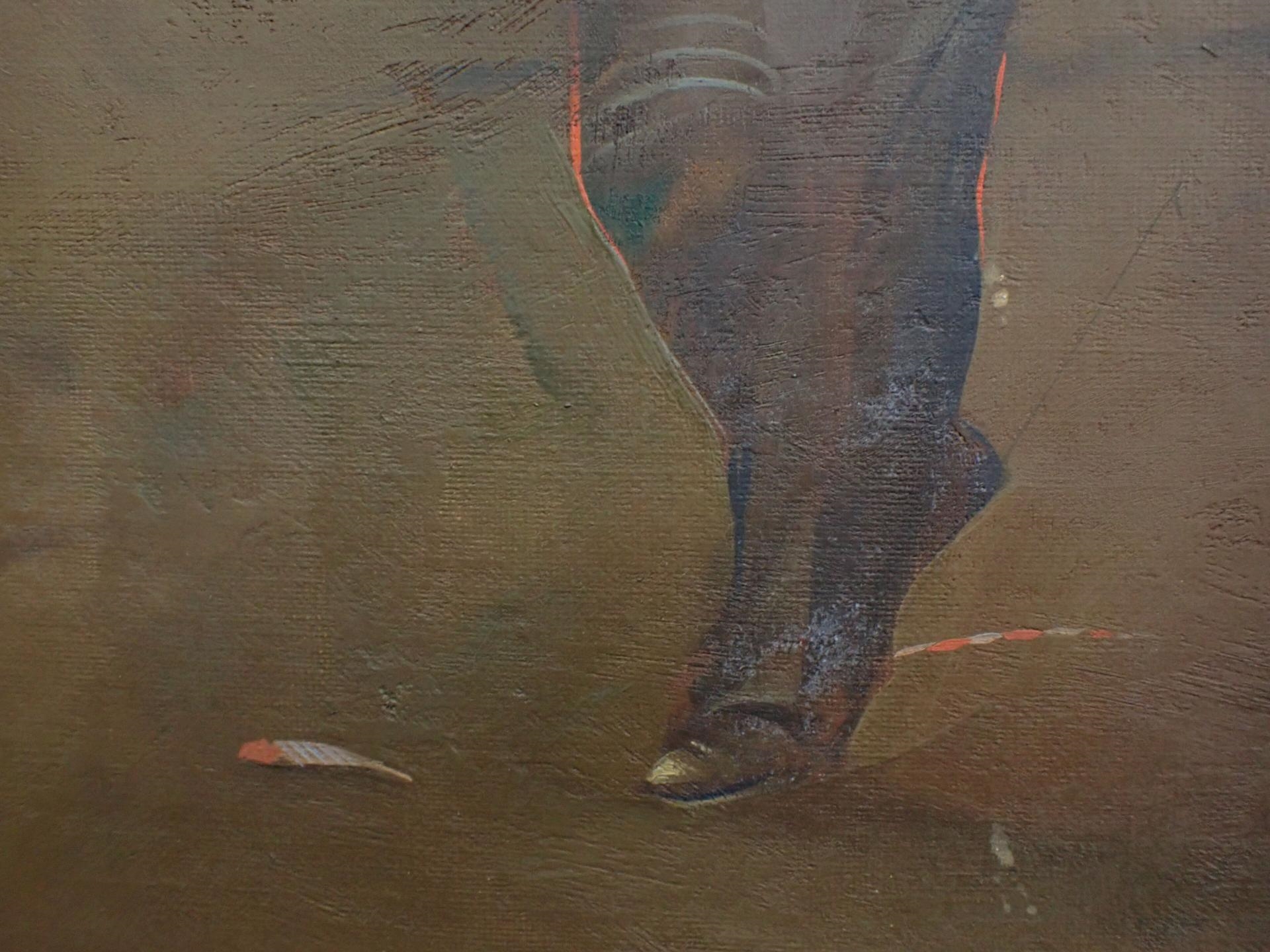 Artwork by Francois Bard, François (né en 1959) : La sortie de l'usine, Made of Huile sur toile