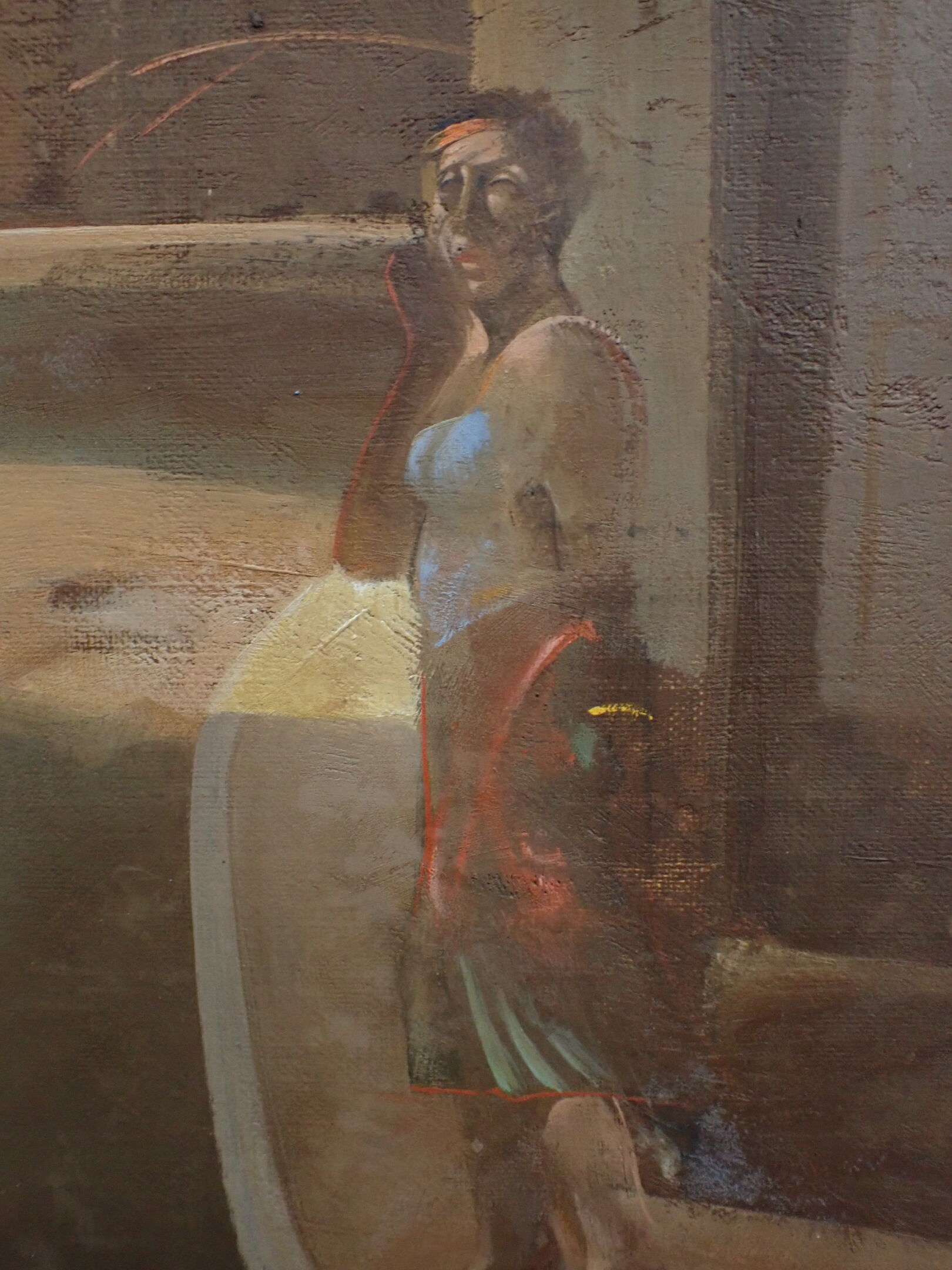 Artwork by Francois Bard, François (né en 1959) : La sortie de l'usine, Made of Huile sur toile