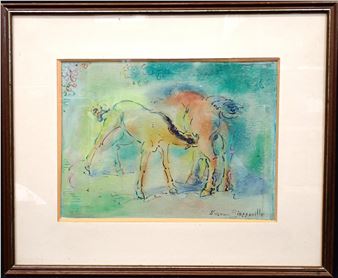 GIRARDVILLE Suzanne (XIX - XXè) : Poulain et jument - Suzanne Girardville