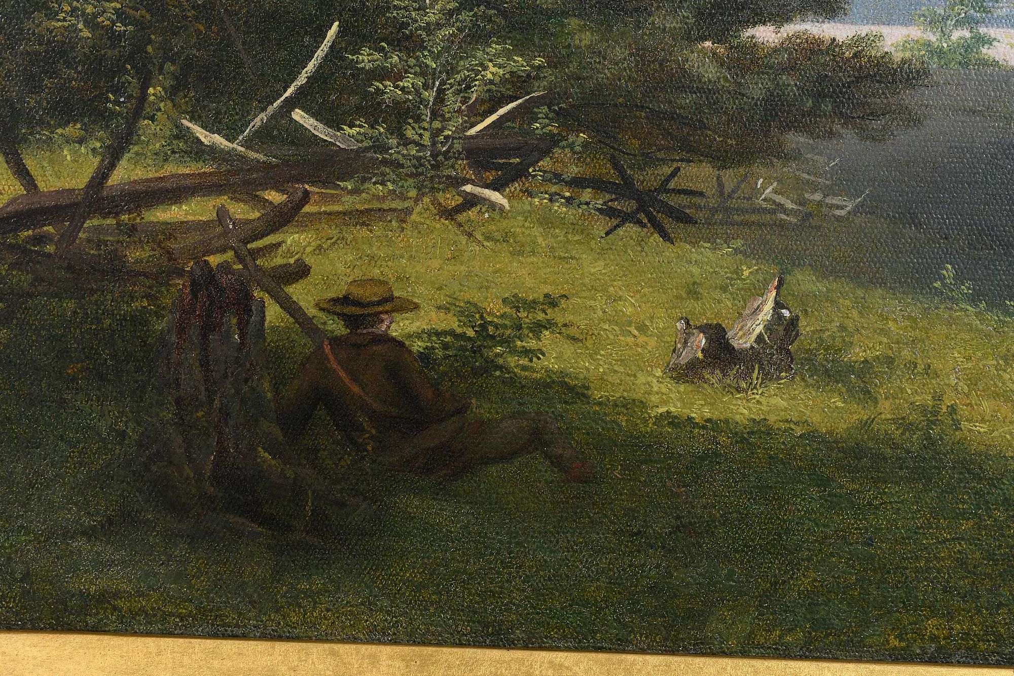 Artwork by Sanford Robinson Gifford, Scenery Near Lake George, Made of oil on canvas