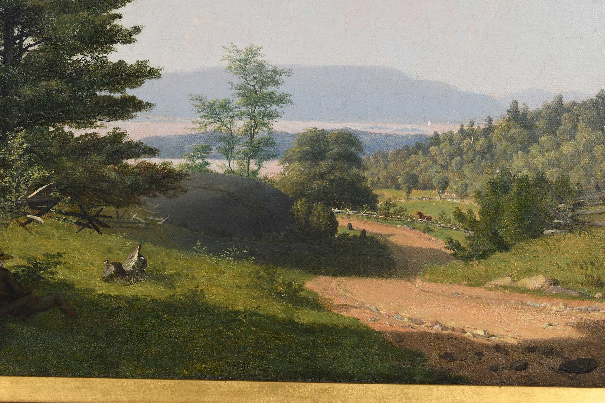 Artwork by Sanford Robinson Gifford, Scenery Near Lake George, Made of oil on canvas