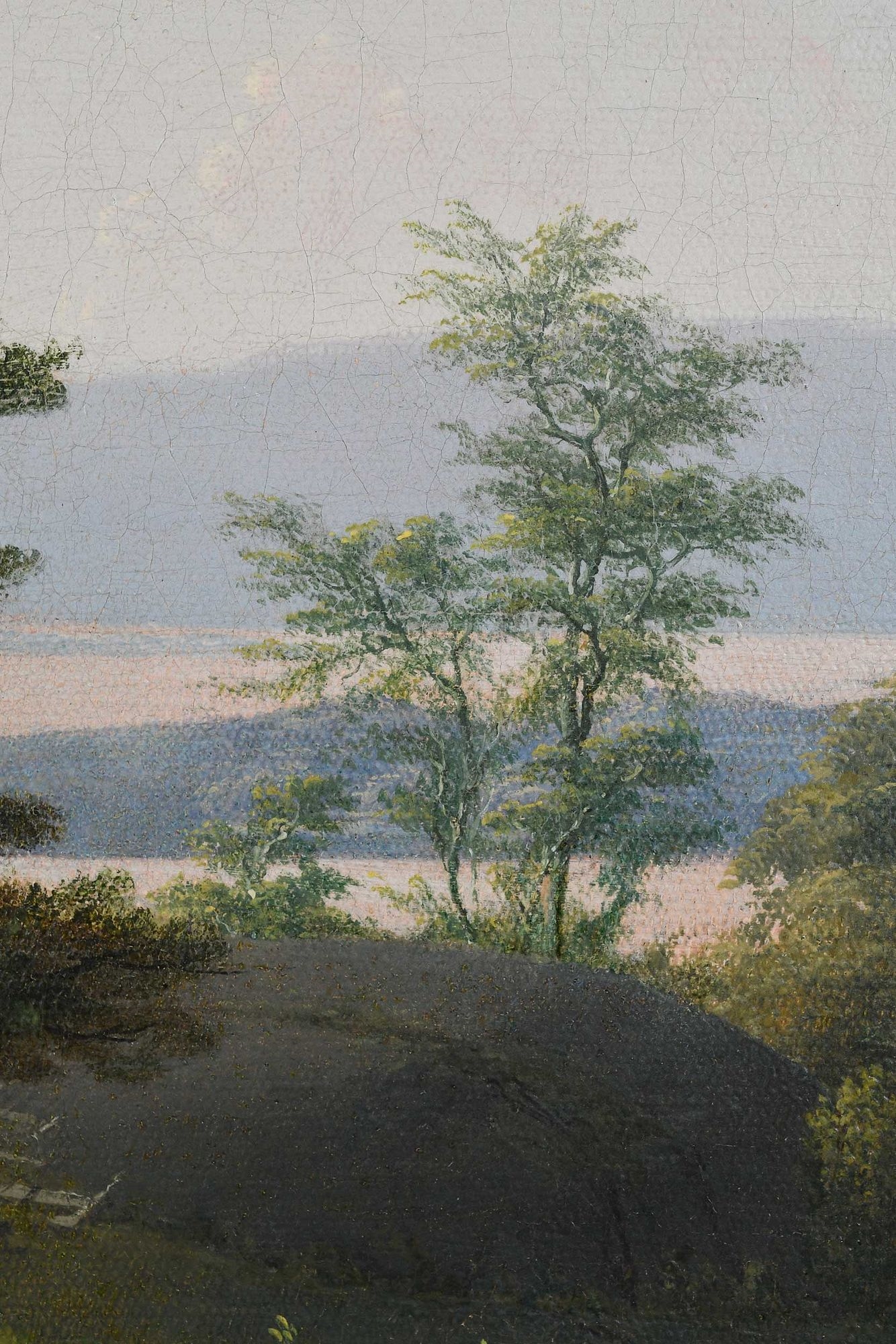 Artwork by Sanford Robinson Gifford, Scenery Near Lake George, Made of oil on canvas