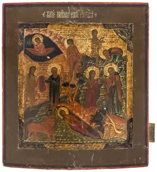 Saint Mary of Egypt with scenes of life - Russian School, 19th Century
