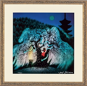 Artwork by Seiji Fujishiro, Cherry blossoms, Made of lithograph