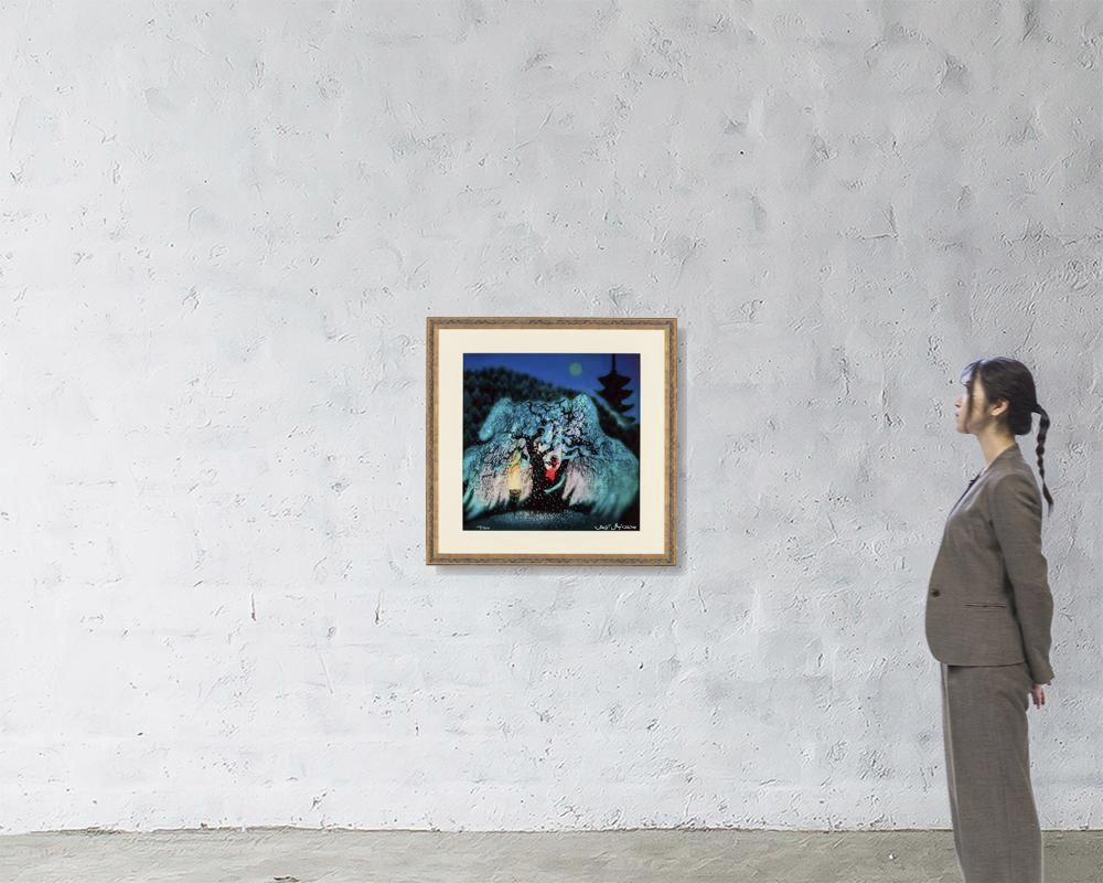 Artwork by Seiji Fujishiro, Cherry blossoms, Made of lithograph