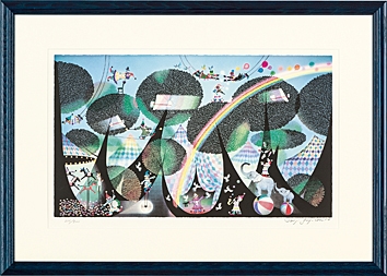 Artwork by Seiji Fujishiro, Forest circus, Made of lithograph