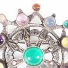 Artwork by Sybil Dunlop, An early 20th century Arts and Crafts silver and varicoloured gemstone set brooch by Sybil Dunlop, Made of silver