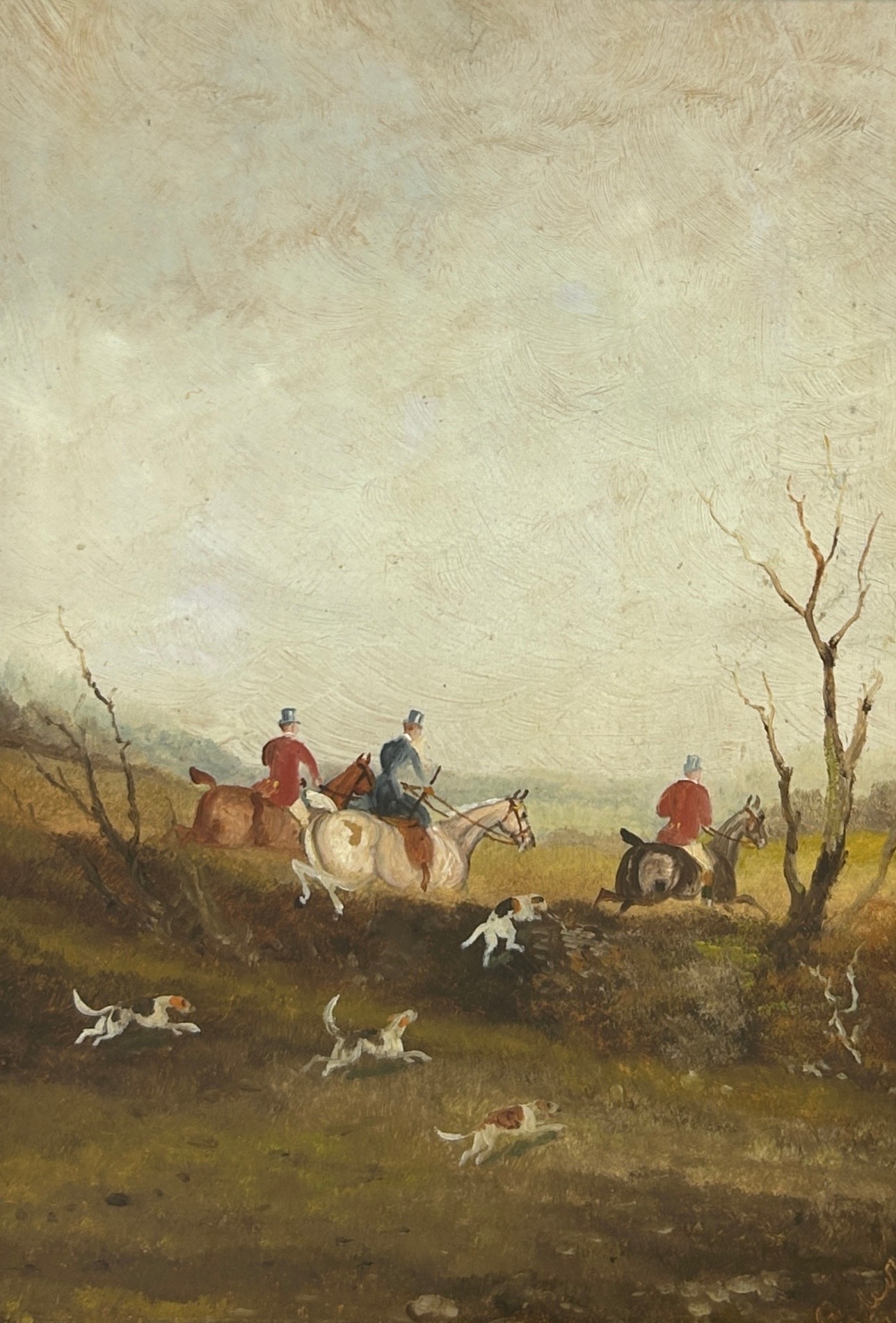 Philip H. Rideout | : TWO OIL PAINTINGS ON BOARD DEPICTING HUNTING ...